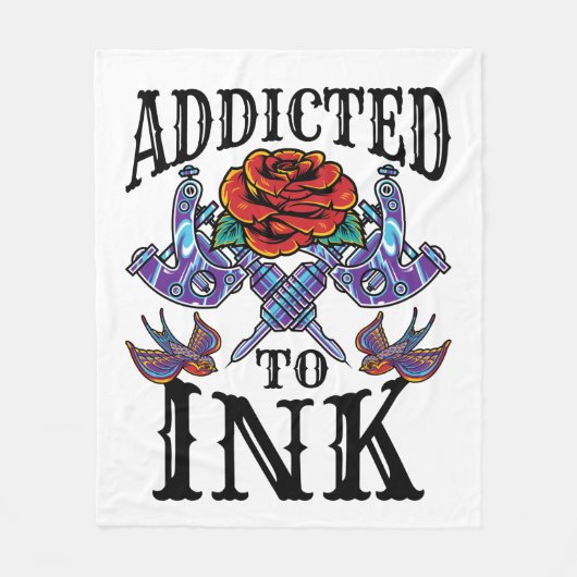 Toegediend aan Ink Tattooed Inked Tattoo Lover Fleece Deken (Voorkant)