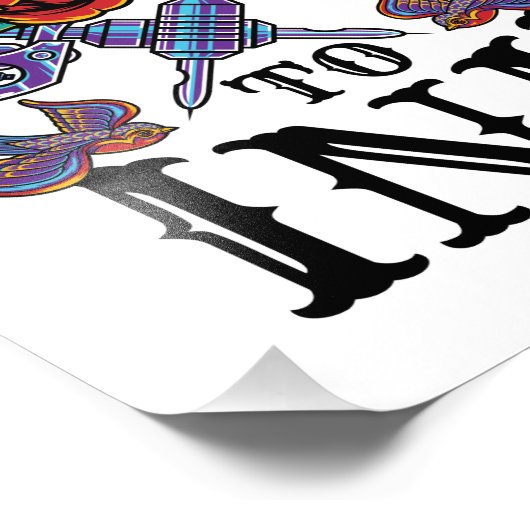 Toegediend aan Ink Tattooed Inked Tattoo Lover Foto Afdruk (Hoek)