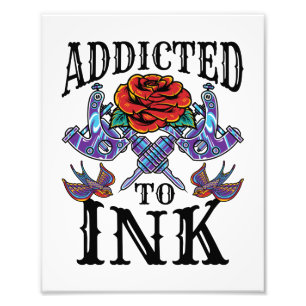 Toegediend aan Ink Tattooed Inked Tattoo Lover Foto Afdruk
