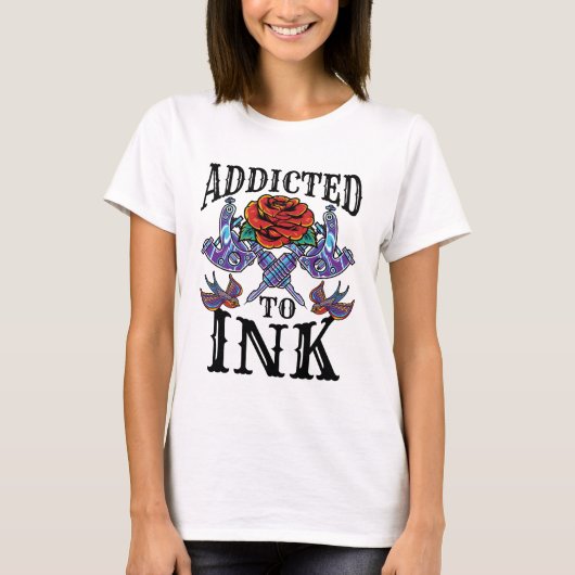 Toegediend aan Ink Tattooed Inked Tattoo Lover T-shirt (Voorkant)
