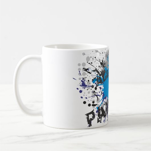 Toegediend aan Paintball 2 - Blue Splat Mok (Links)