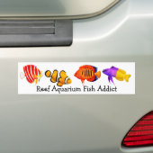 Toegediend aan rif Aquarium Fish Bumpersticker (Op auto)