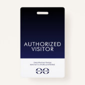 Toegelaten bezoeker badge Navy Blue (Achterkant)