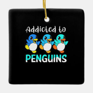 Toegepast aan pinguïns keramisch ornament