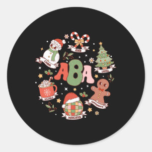 Toegepast Gedragsanalist Leraar Xmas School Psyche Ronde Sticker