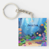 Toegepaste adorables voor onderzeese vis en koraal sleutelhanger (Voorkant)