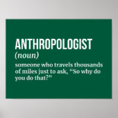 Toegepaste Antropoloog - Grappige Definitie Poster (Voorkant)