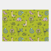 Toegepaste dieren die papierset veroveren inpakpapier vel (Voorkant 3)