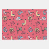 Toegepaste dieren die papierset veroveren inpakpapier vel (Voorkant 2)