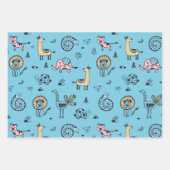 Toegepaste dieren die papierset veroveren inpakpapier vel (Voorkant)