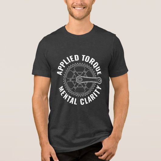 Toegepaste Koppel Mental Clarity, Grappig Fietser Tri-Blend Shirt (Voorkant)