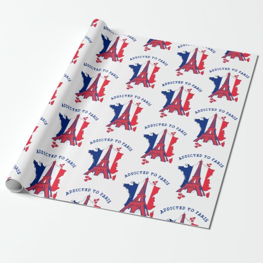 TOEGEVOEGD AAN PARIS Eiffeltoren Cadeaupapier (Uitgerold)