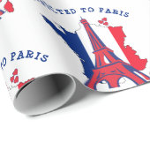 TOEGEVOEGD AAN PARIS Eiffeltoren Cadeaupapier (Rol Hoek)