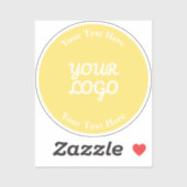 Toegevoegde Logo Bewerkbaar Goud Waterdicht Sticker (Vel)