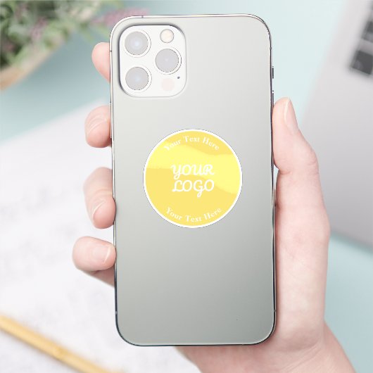 Toegevoegde Logo Bewerkbaar Goud Waterdicht Sticker (Telefoon)