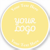 Toegevoegde Logo Bewerkbaar Goud Waterdicht Sticker (Voorkant)