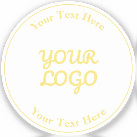 Toegevoegde Logo Bewerkbare Gouden Waterdichte Tek Sticker (Voorkant)