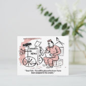 Toegewezen aan Golgotha, Humor van het leger, Grap Briefkaart (Staand voorkant)