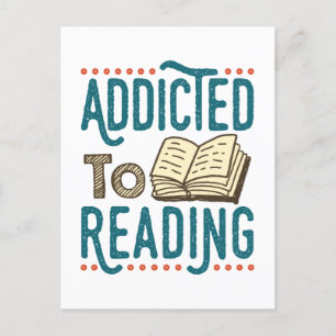 Toegewezen aan het lezen van boek Addict Bookworm Briefkaart
