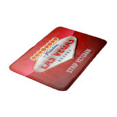 Toegewezen aan Las Vegas, Nevada Funny Sign Badmat (Gekanteld)