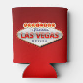 Toegewezen aan Las Vegas, Nevada Funny Sign Blikjeskoeler (Achterkant)