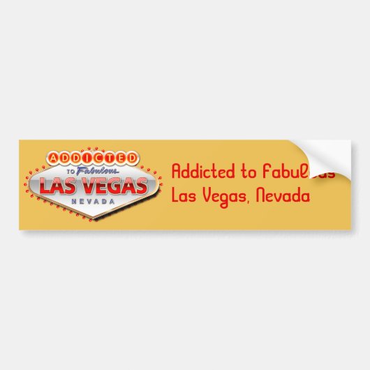 Toegewezen aan Las Vegas, Nevada Funny Sign Bumpersticker (Voorkant)