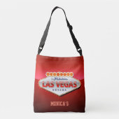Toegewezen aan Las Vegas, Nevada Funny Sign Crossbody Tas (Achterkant)