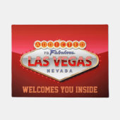 Toegewezen aan Las Vegas, Nevada Funny Sign Deurmat (Voorkant)