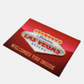 Toegewezen aan Las Vegas, Nevada Funny Sign Deurmat (Schuin)