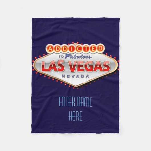 Toegewezen aan Las Vegas, Nevada Funny Sign Fleece Deken (Voorkant)