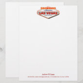 Toegewezen aan Las Vegas, Nevada Funny Sign Gepersonaliseerd Briefhoofd (Voorkant / Achterkant)