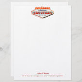 Toegewezen aan Las Vegas, Nevada Funny Sign Gepersonaliseerd Briefhoofd (Voorkant / Achterkant)