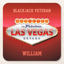 Toegewezen aan Las Vegas, Nevada Funny Sign Kartonnen Onderzetters