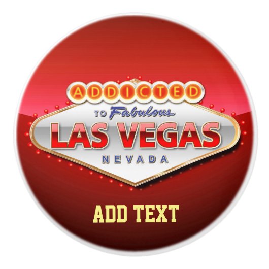 Toegewezen aan Las Vegas, Nevada Funny Sign Keramische Knop (Voorkant)
