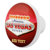 Toegewezen aan Las Vegas, Nevada Funny Sign Keramische Knop (Rechts)