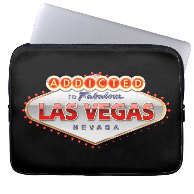 Toegewezen aan Las Vegas, Nevada Funny Sign Laptop Sleeve (Voorkant)
