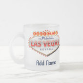 Toegewezen aan Las Vegas, Nevada Funny Sign Matglas Koffiemok (Links)