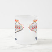 Toegewezen aan Las Vegas, Nevada Funny Sign Matglas Koffiemok (Center)