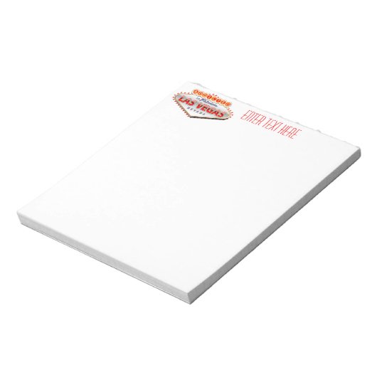 Toegewezen aan Las Vegas, Nevada Funny Sign Notitieblok (Linkerzijde)