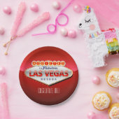 Toegewezen aan Las Vegas, Nevada Funny Sign Papieren Bordje (Feest)