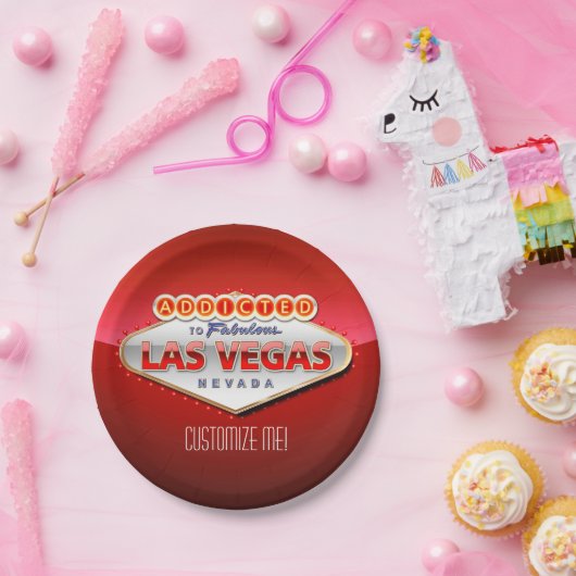 Toegewezen aan Las Vegas, Nevada Funny Sign Papieren Bordje (Feest)