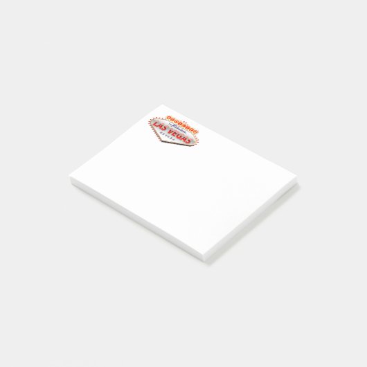 Toegewezen aan Las Vegas, Nevada Funny Sign Post-it® Notes (Schuin)