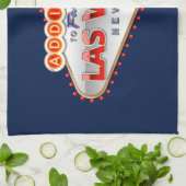 Toegewezen aan Las Vegas, Nevada Funny Sign Theedoek (Gevouwen)