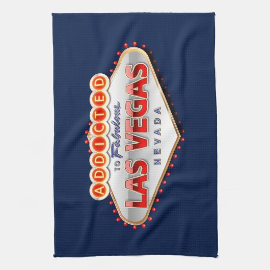 Toegewezen aan Las Vegas, Nevada Funny Sign Theedoek (Verticaal)