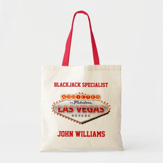 Toegewezen aan Las Vegas, Nevada Funny Sign Tote Bag (Voorkant)