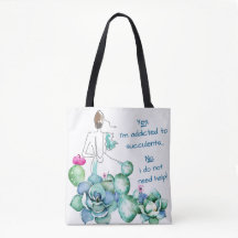 Toegewezen aan Succulents Canvas tas