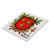 Toegewezen armen van St Audrey (Etheldreda) op Ash Tegeltje (Zijkant)