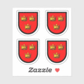Toegewezen armen van St. Etheldreda (Audrey) - 4-U Sticker (Vel)
