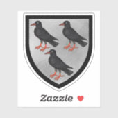 Toegewezen armen van St. Thomas Becket - 1Up Silve Sticker (Vel)