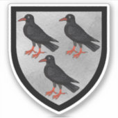 Toegewezen armen van St. Thomas Becket - 1Up Silve Sticker (Voorkant)